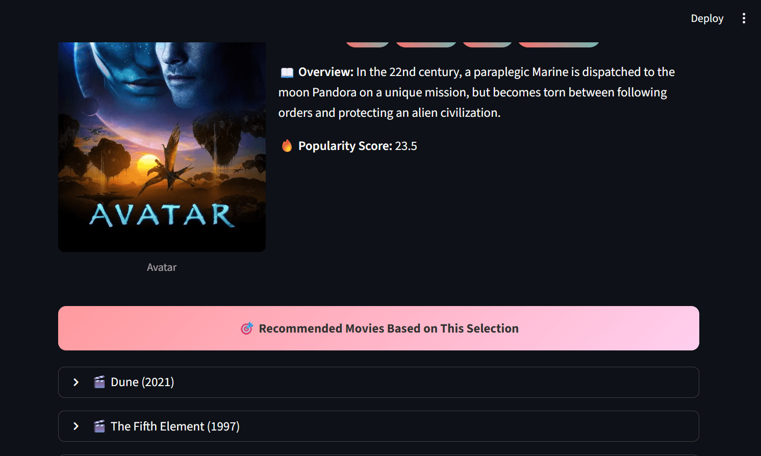 Movie Recommendation Engine